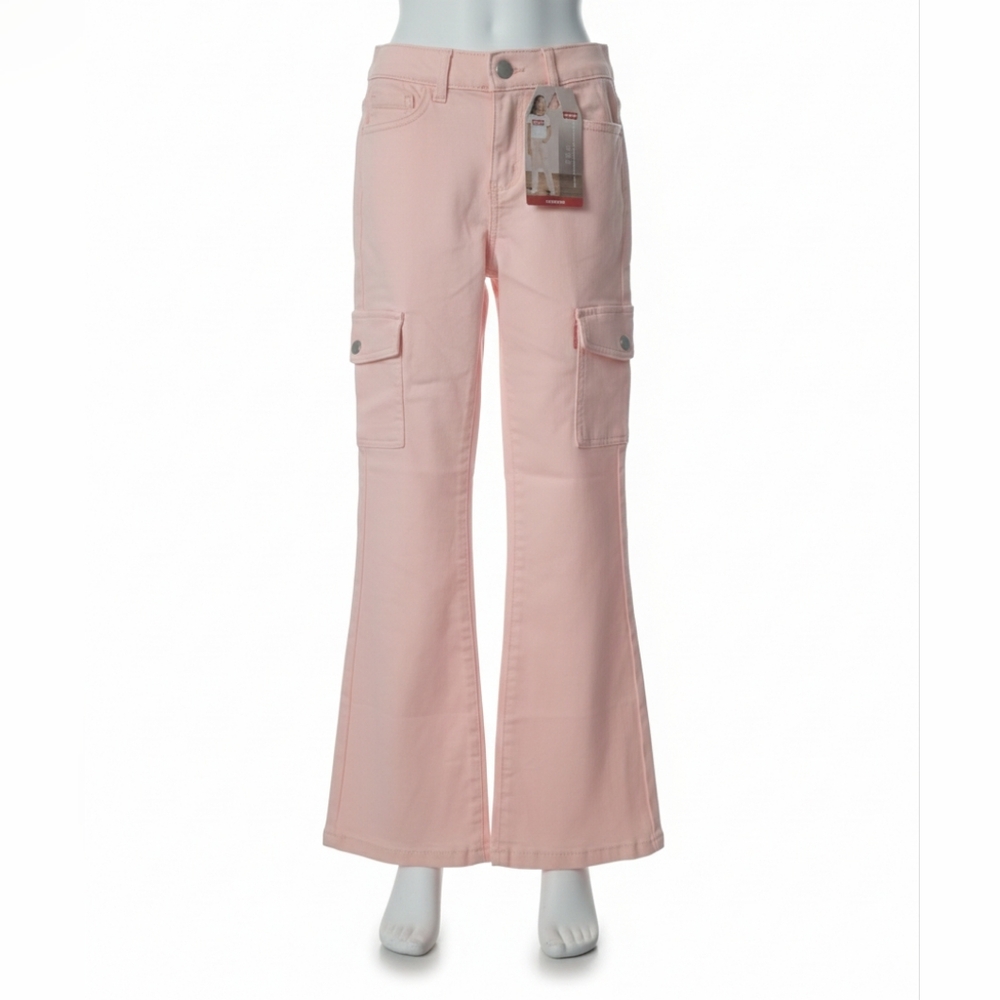Girl's Pink Cargo Jeans